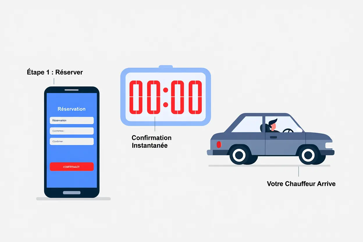 Processus de réservation en trois étapes