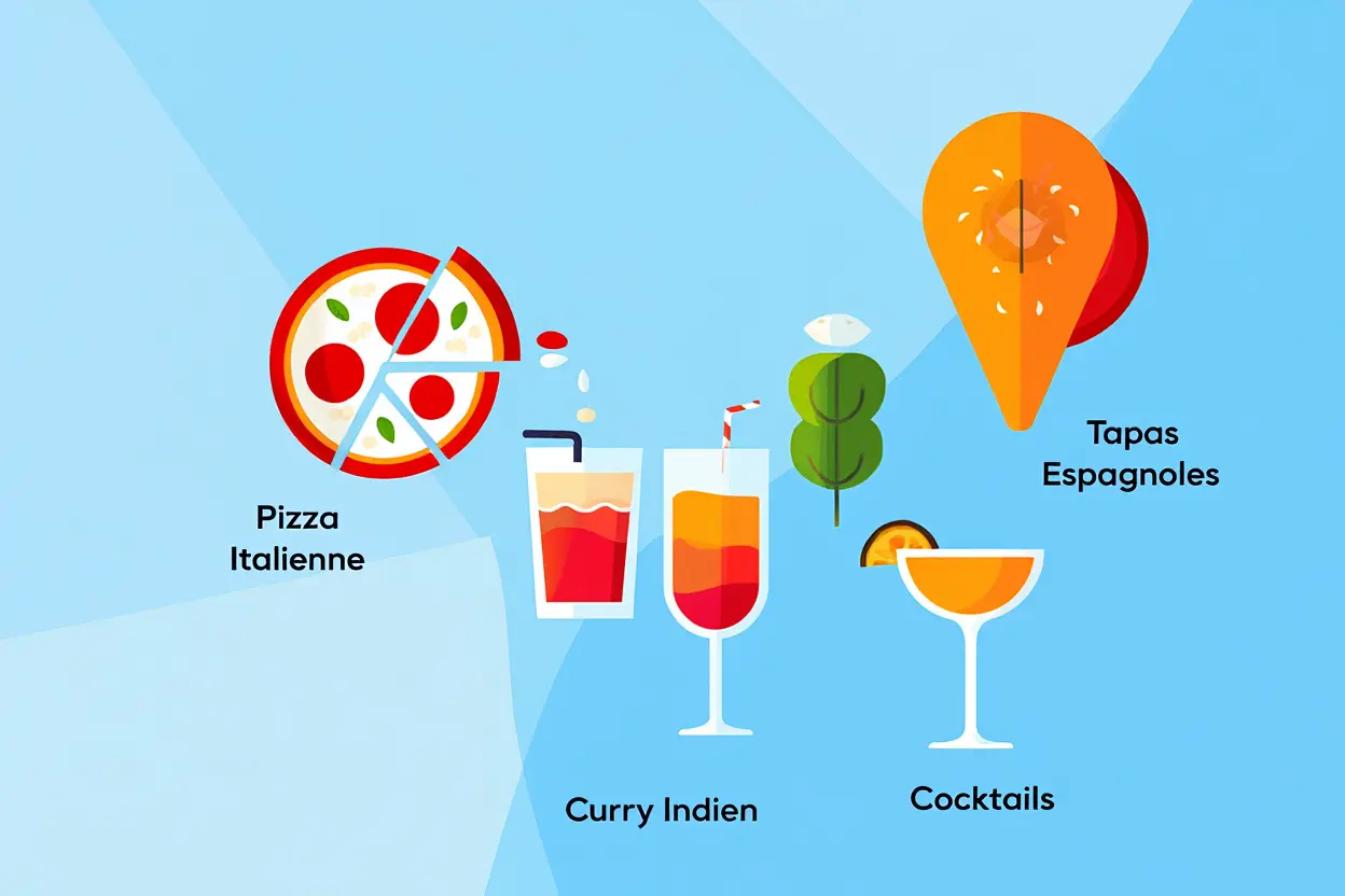 Carte des quartiers gastronomiques