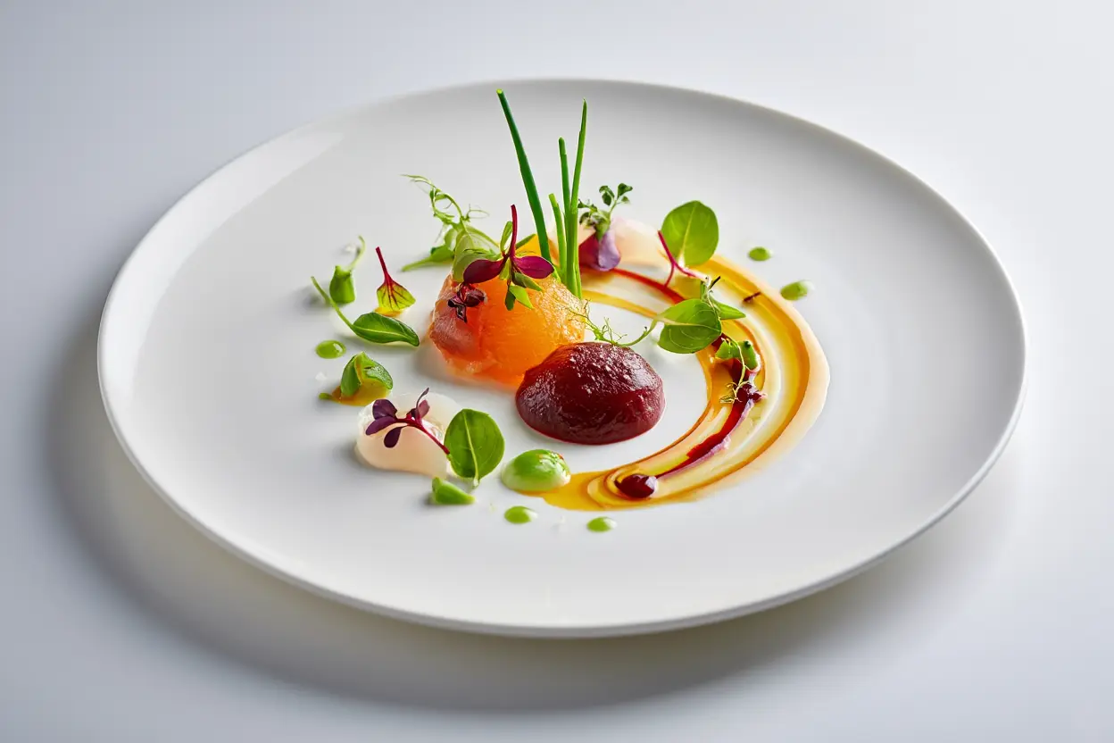 Plat gastronomique raffiné