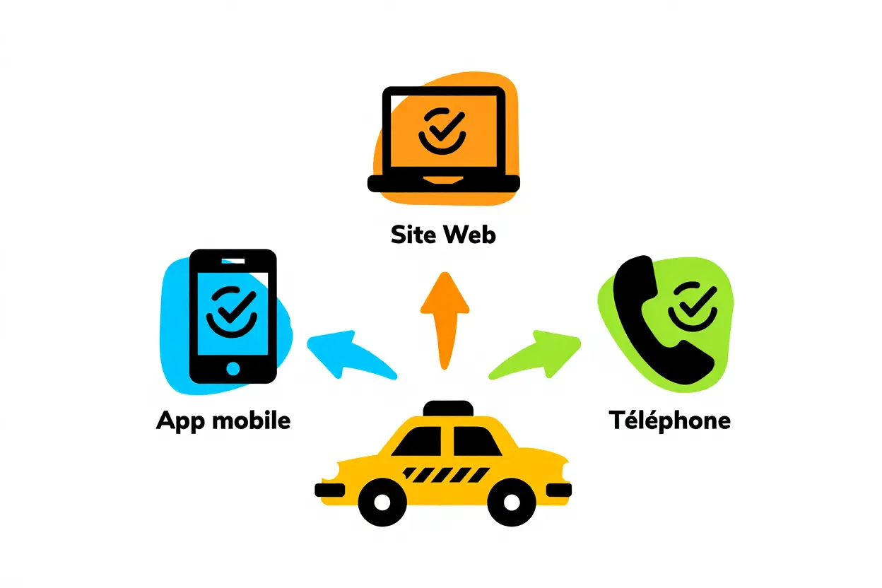 Canaux de réservation taxi